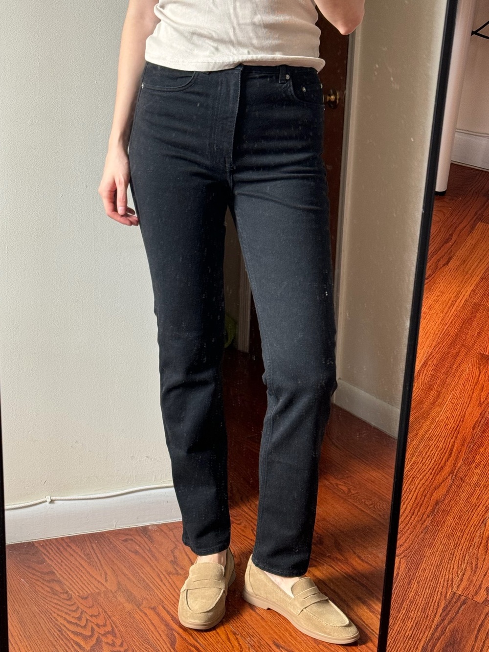 & Other Stories High-Rise Slim Black Jeans / Size 29/30
